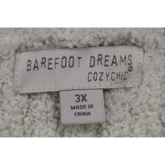 Barefoot Dreams Cozy Chic Ivory Plush Long Sleeve Sweater-3X-Soft - Picture 6 of 11